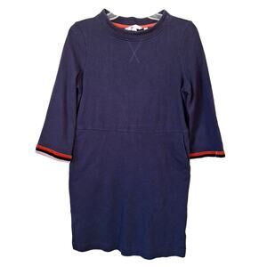 Boden Livia Sweatshirt Dress Navy Blue Lagenlook Minimal Cotton Women Sizd 6